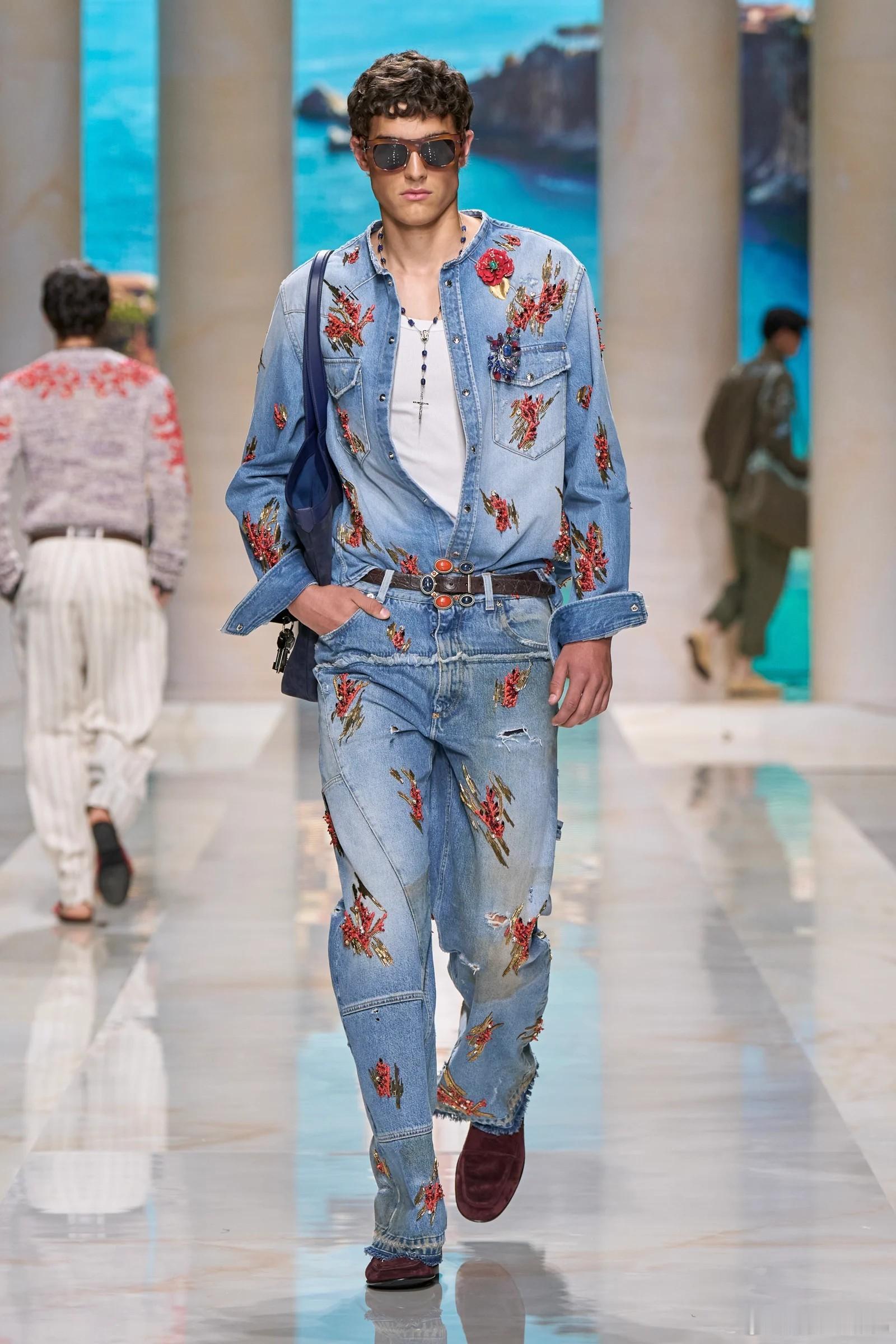 dolce&gabbana 2027 ss 男装 珠钉 