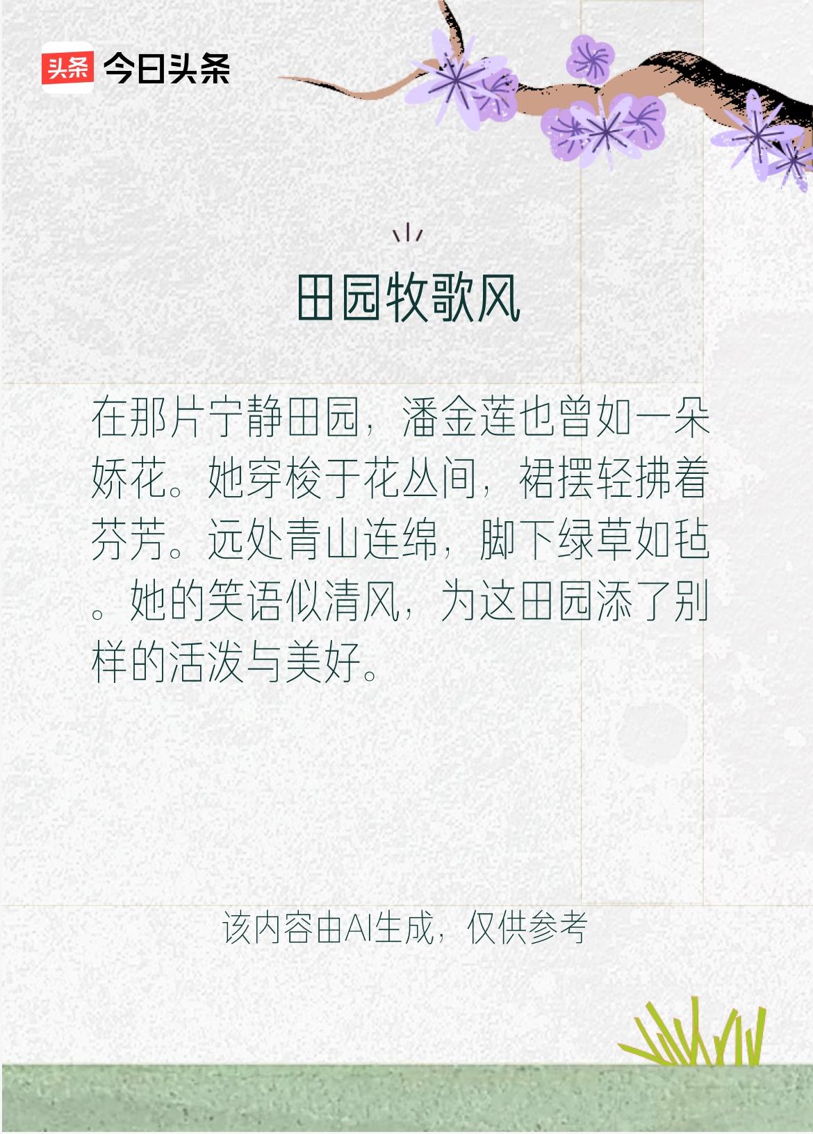 戳这里👉和我一起作诗词歌赋，赢万元大礼～然而，命运的齿轮悄然转动。平静的田园生