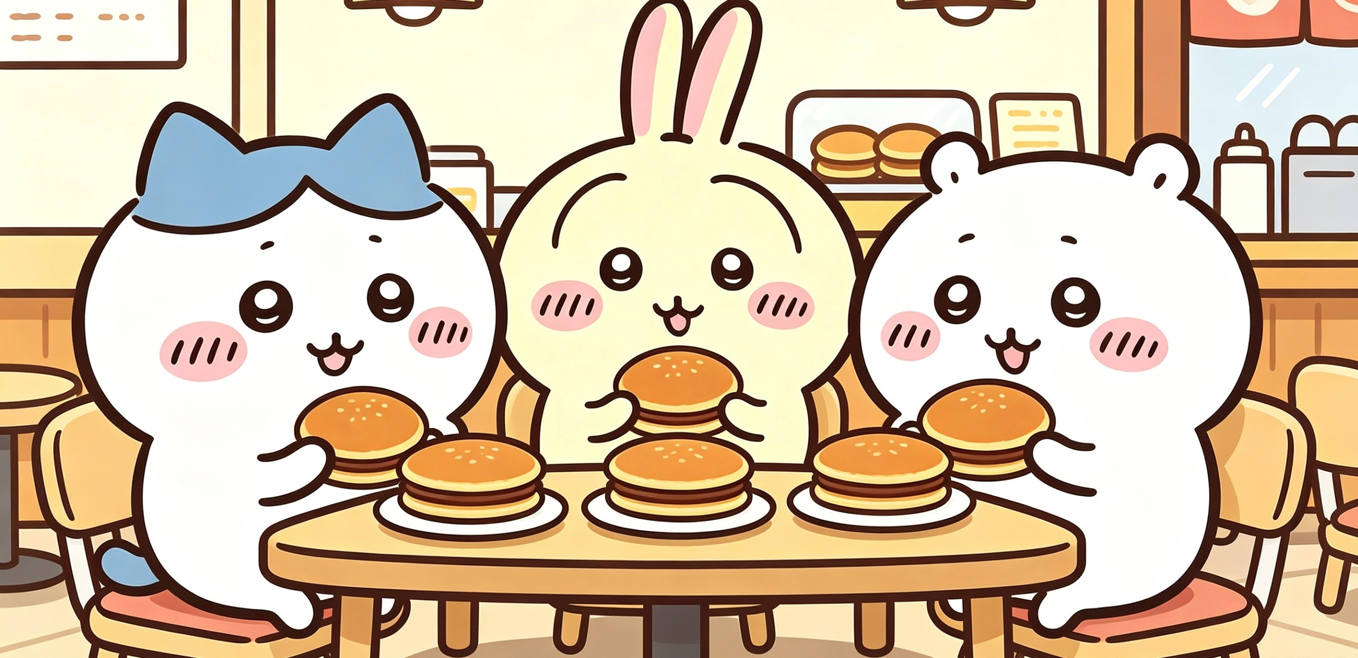 chiikawa吉伊卡哇灵感共创夏日企画开心的事当然是和伙伴们一起吃铜锣烧啦 