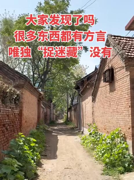 大家发现了没吗很多东西都有方言，唯独“捉迷藏”没有。