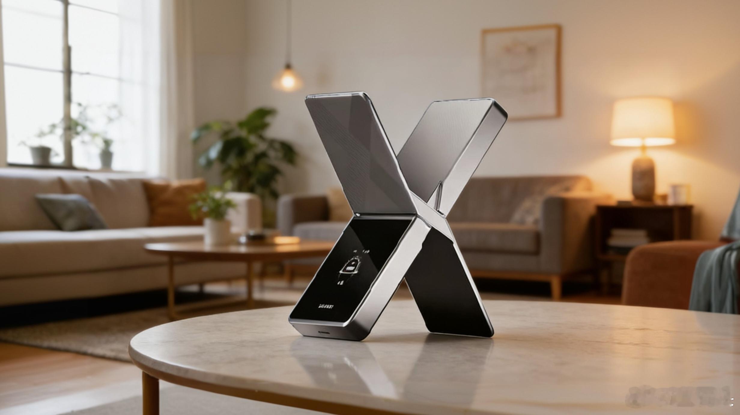 华为随行WiFiX来了  这玩意儿设计得跟马斯克那个“X”有几分相似，还配了一块