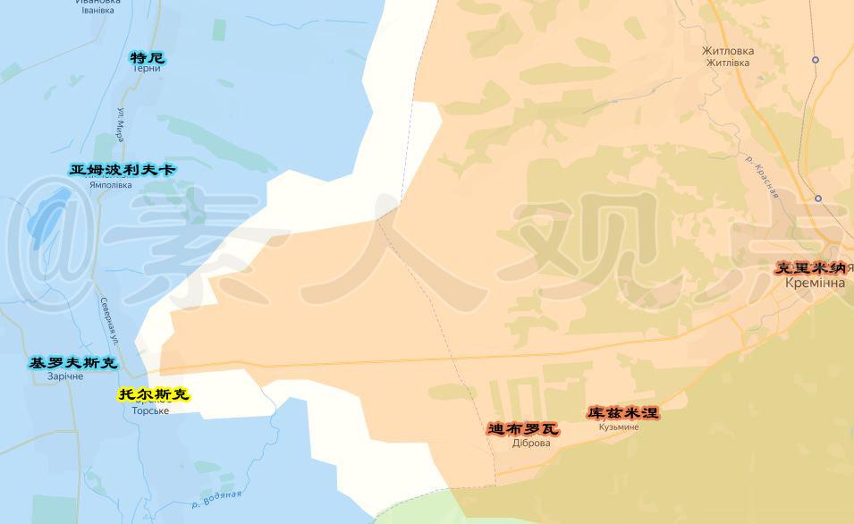 #俄乌局势##俄乌局势新进展# 托尔斯克一线总体的态势地图     素人的图稍微