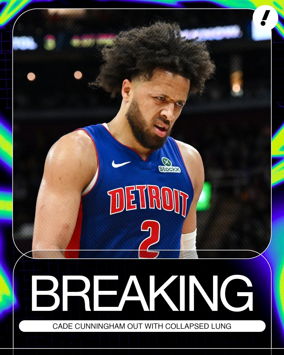 坎宁安气胸 活塞这赛季结束啦？nba