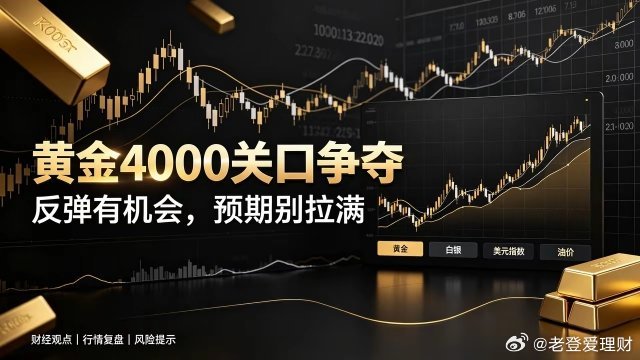 黄金4000美元反复拉锯，现在适合抄底吗？很多朋友问，黄金现在能不能抄底？今天咱