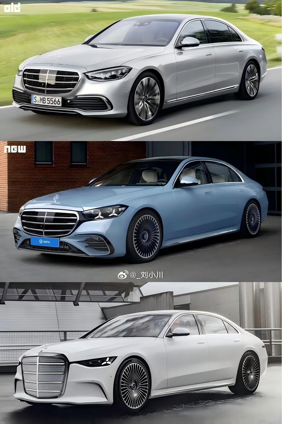奔驰[超话]改款&下一代奔驰S级渲染图 现款 & 改款 & 下一代奔驰S级纵览，