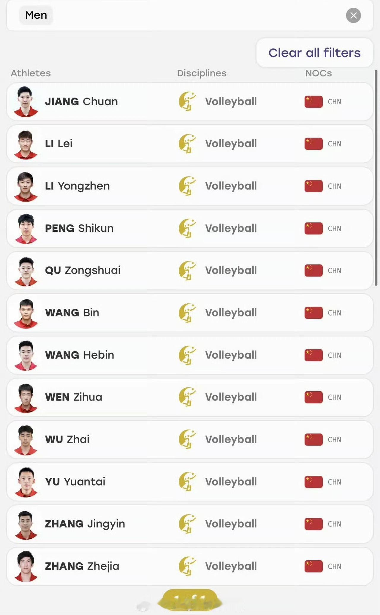 今天，中国男排亚运会12人大名单也进行了官宣！球队将沿用亚锦赛核心班底，老将压阵
