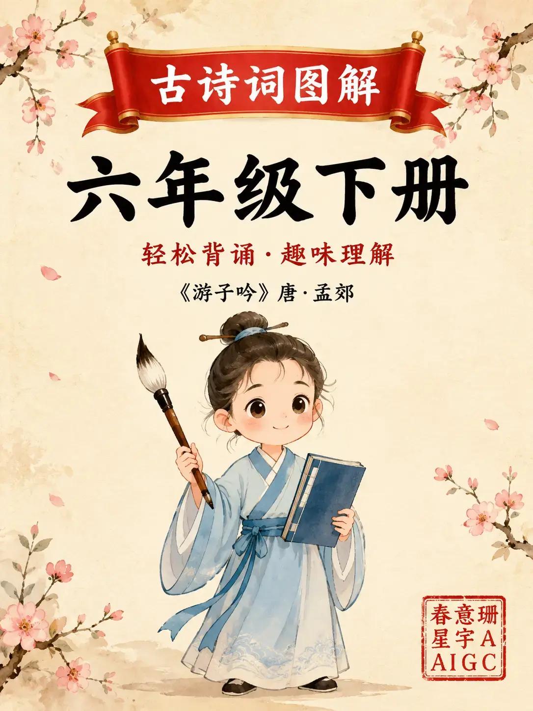 原来古诗可以这样记《游子吟》一图解千愁。孩子背古诗背到崩溃，家长陪读到心累？一张