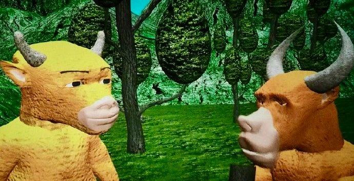 观看《牛来》这部电影的观众已经不是为了欣赏电影，而是为了拿到一张“参与网络热梗的