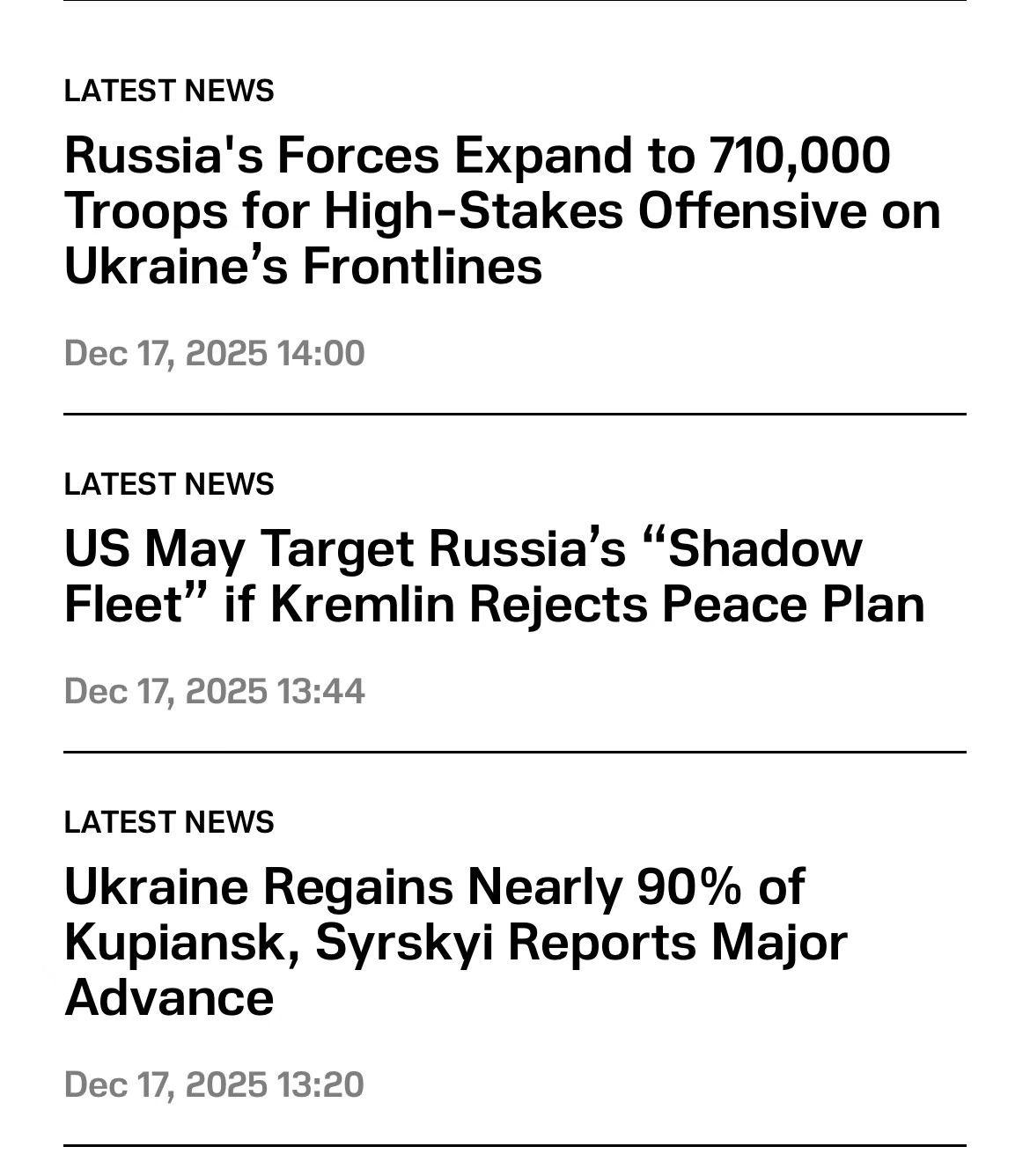 关于乌克兰战争的最新消息：
①俄罗斯已将其对乌克兰作战的部队增加到了71万，继续