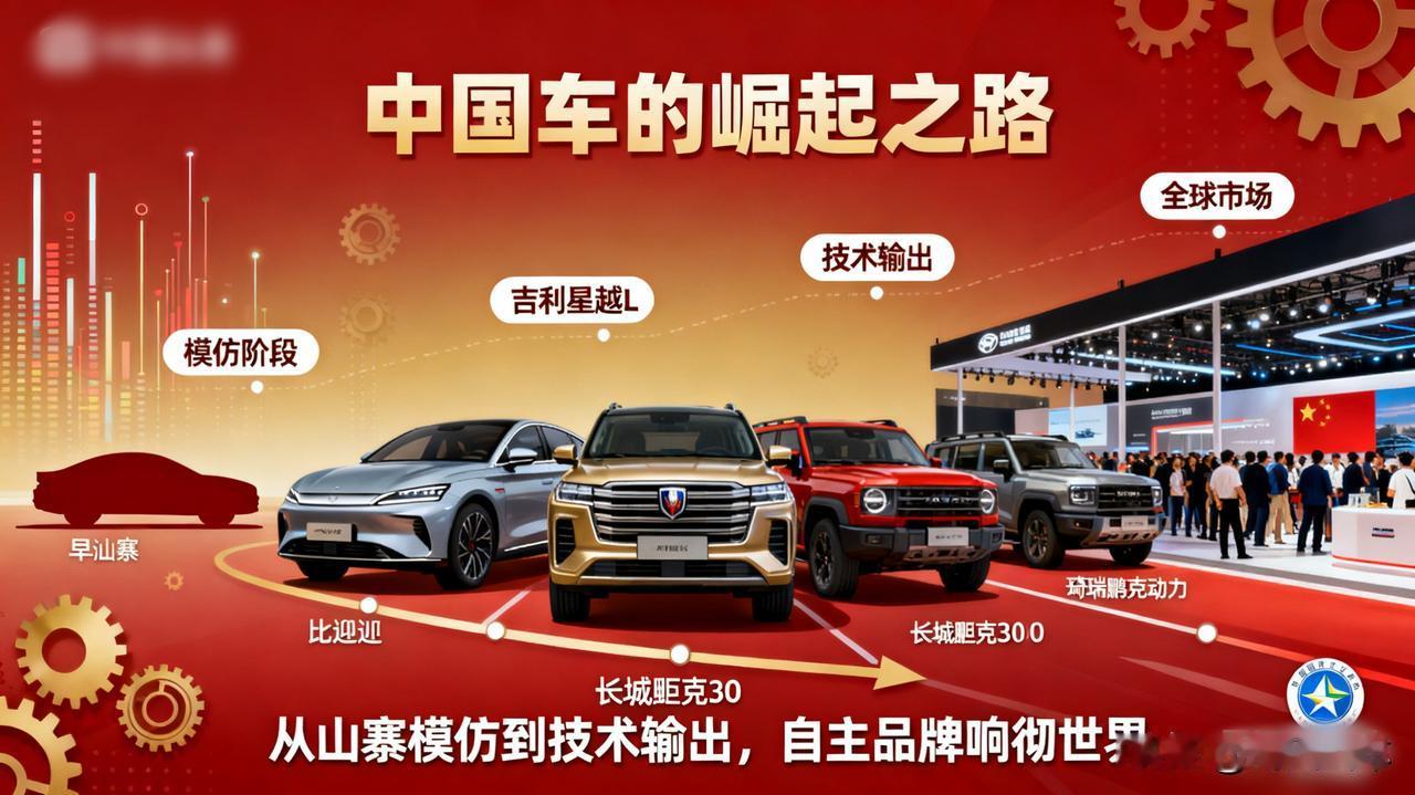 中国车的崛起之路
   
从当年的“山寨模仿”到现在的“技术输出”，国产车真的站
