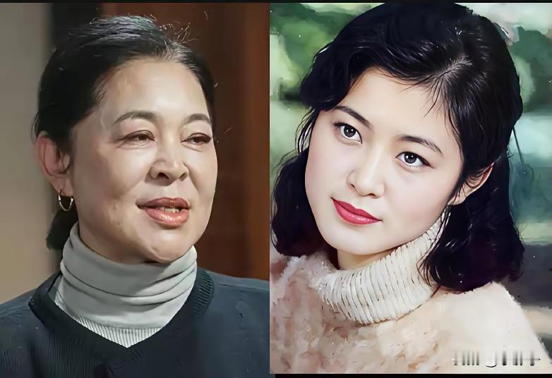 年轻的时候的倪萍国字脸，下巴没这么长，现在下巴也长了下嘴唇也往外翻了，颧骨也明显