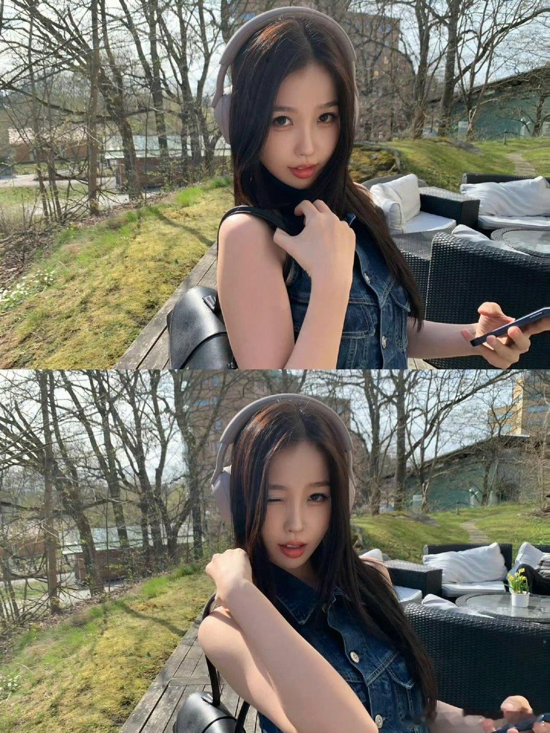 虞书欣露背牛仔背心 虞书欣露背牛仔背心，依旧好辣！虞书欣露背牛仔装