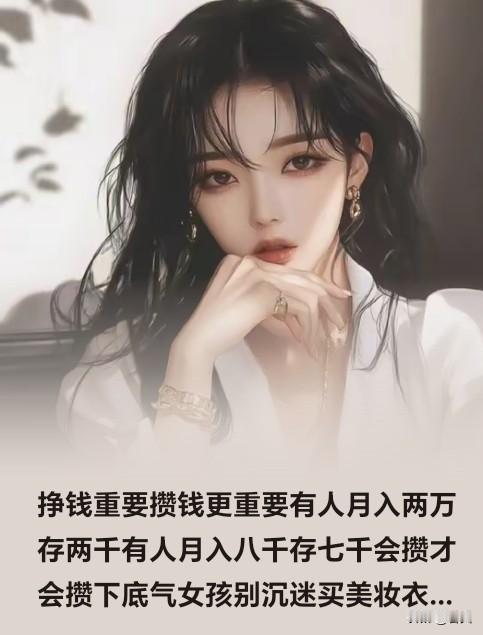 存钱攒底气
 
挣钱重要，攒钱更重要。有人月入两万仅存两千，有人月入八千能存七千