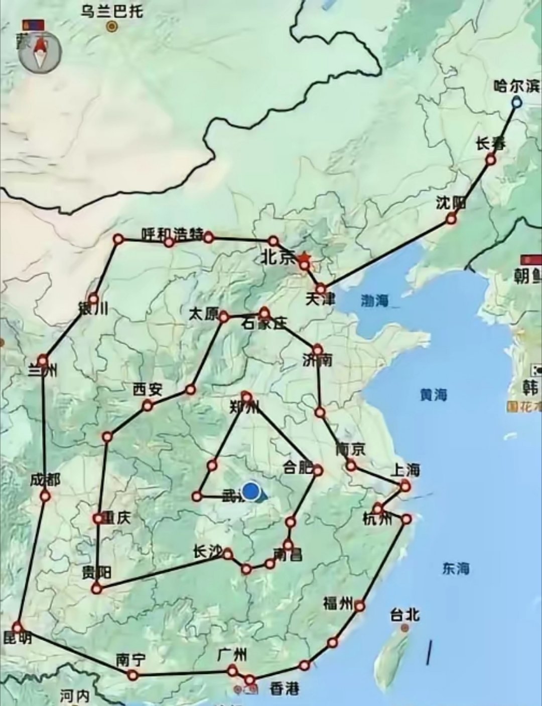 等我退休了，我要沿着这个线路周游全国 