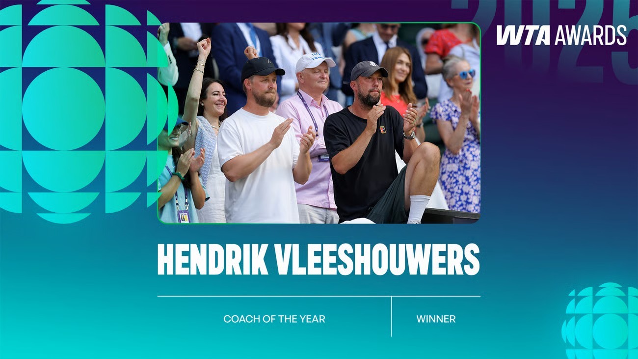 2025赛季WTA年度最佳教练和球员服务大奖得主揭晓👀年度最佳教练：亨德里克·