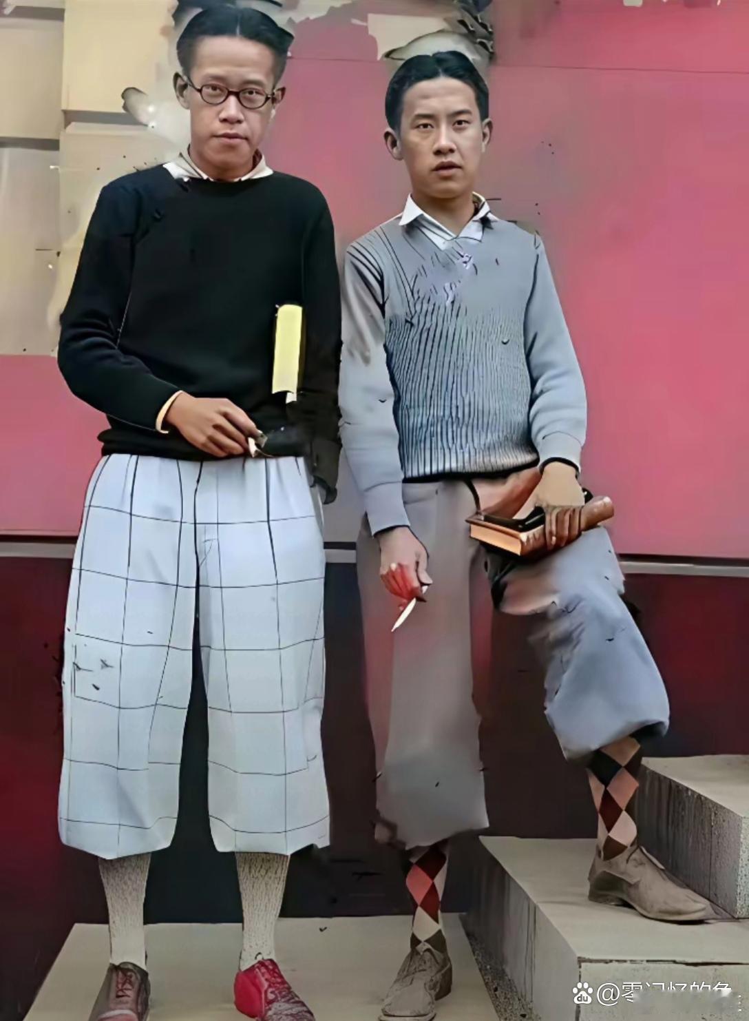 1926年袁世凯两个儿子的照片。100年过去了，现在看着穿着还很时尚。 