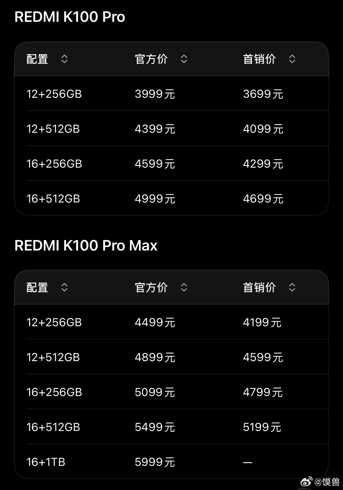 红米K100Pro系列价格在当前存储成本大幅上涨的背景下，定价也算合理，国补后性