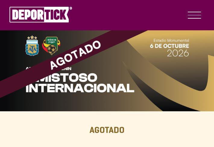 🚨🇦🇷 阿根廷对阵贝宁的比赛门票已售罄。梅西与国家队的告别战门票——在De
