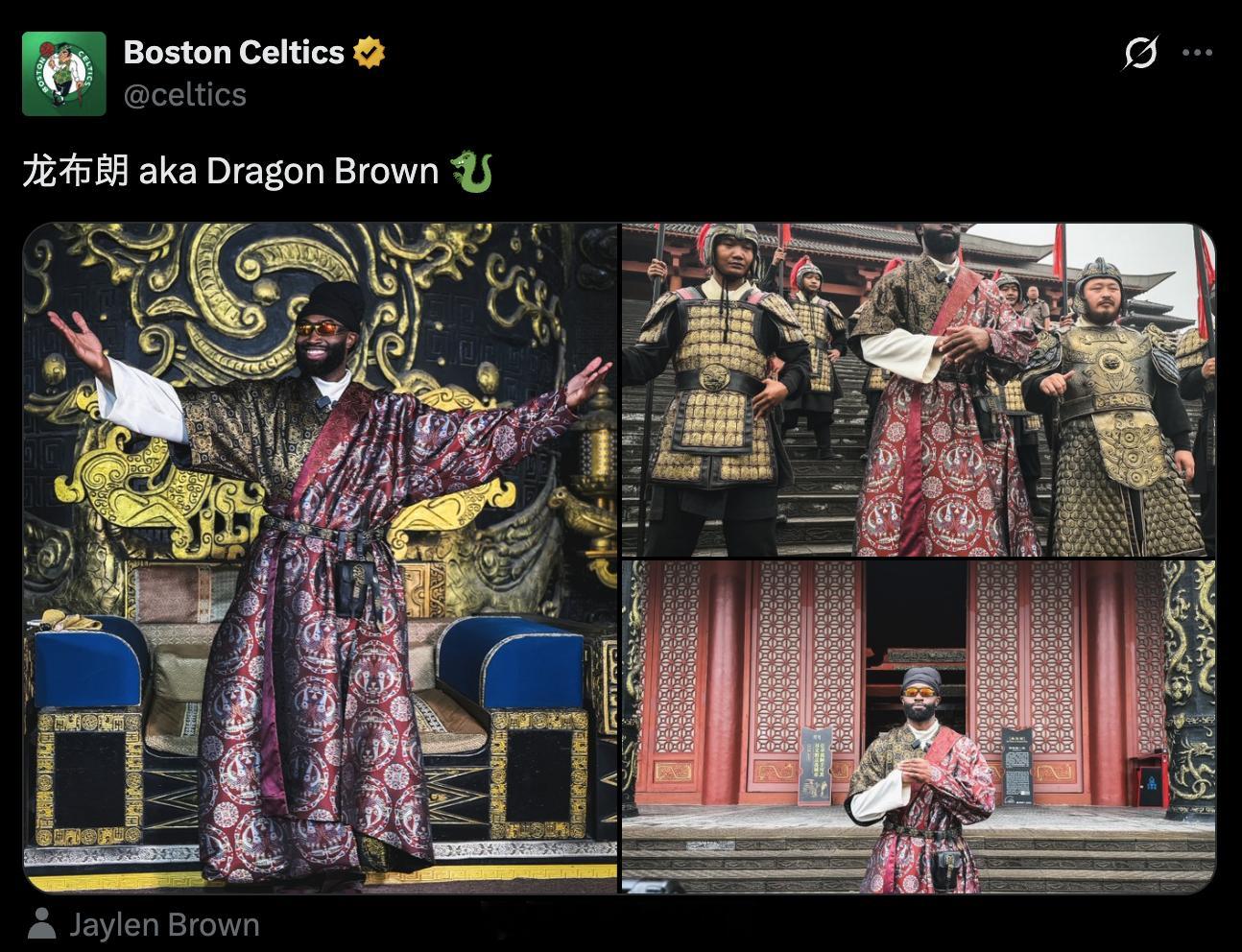 龙布朗。杰伦布朗中国行NBA