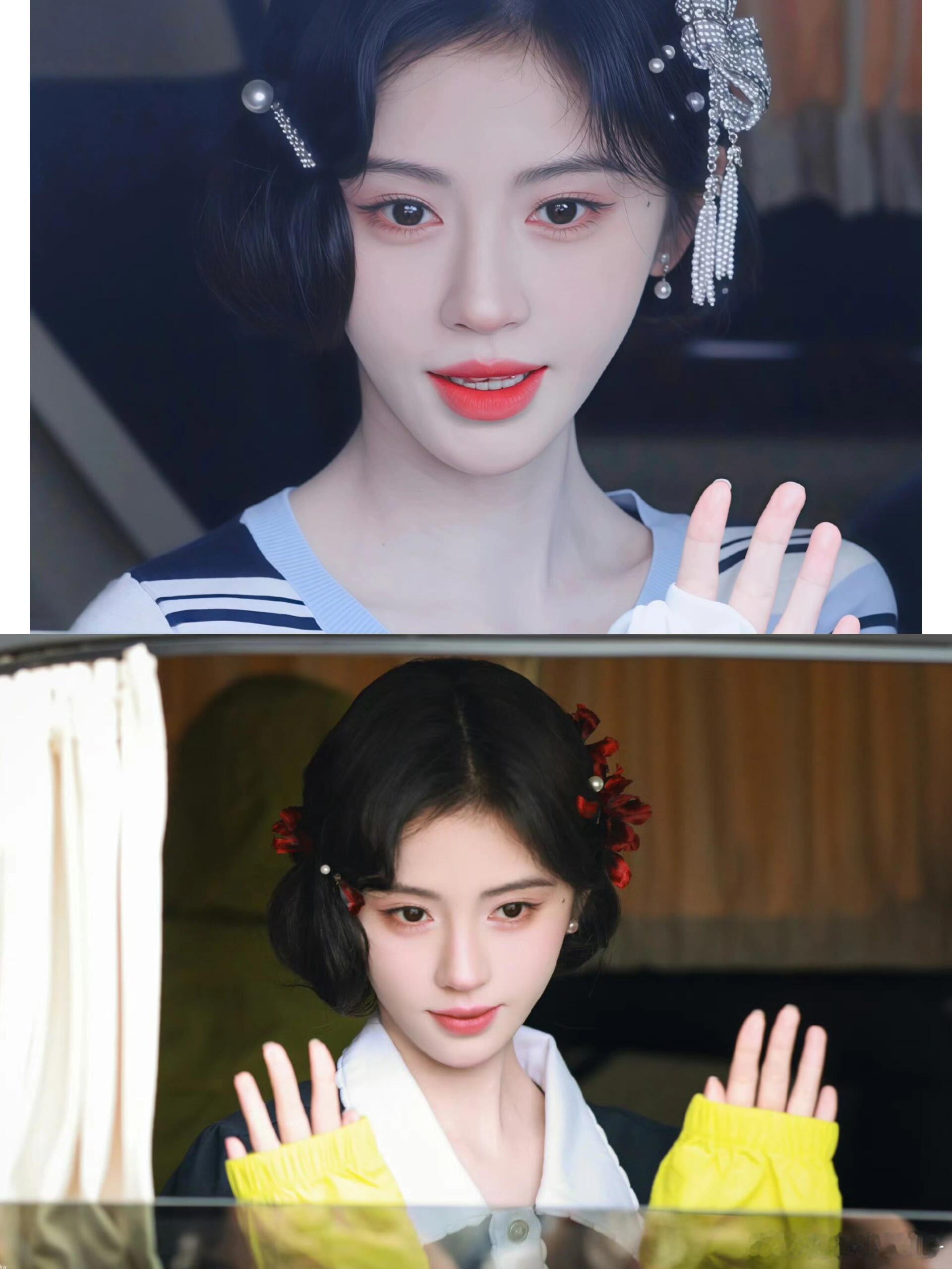 鞠婧祎的妆造运也很好 