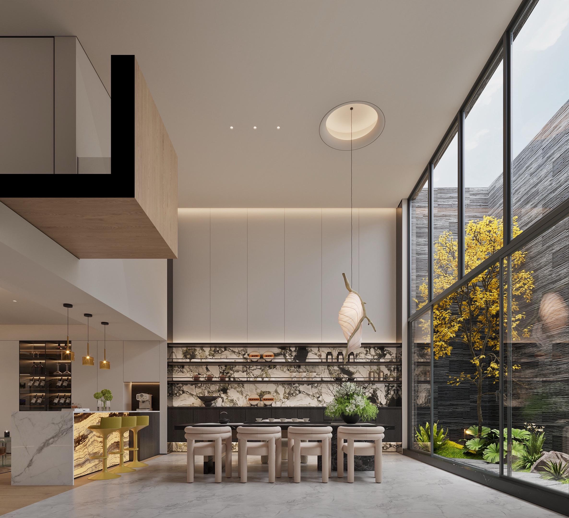 🌞谁说地下没阳光？昆明别墅下沉花园引光。🌞谁说地下没阳光？昆明别墅...