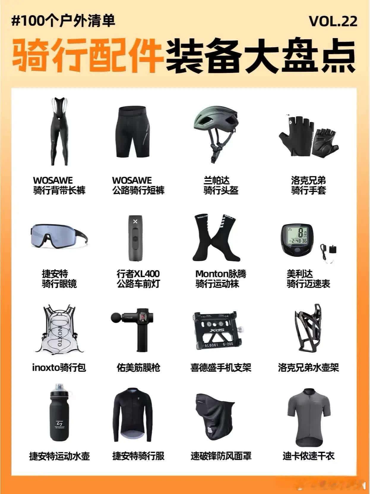 骑行入门到进阶装备盘点！你有什么装备推荐吗？评论区秀出你的骑行照吧！户外穿搭 