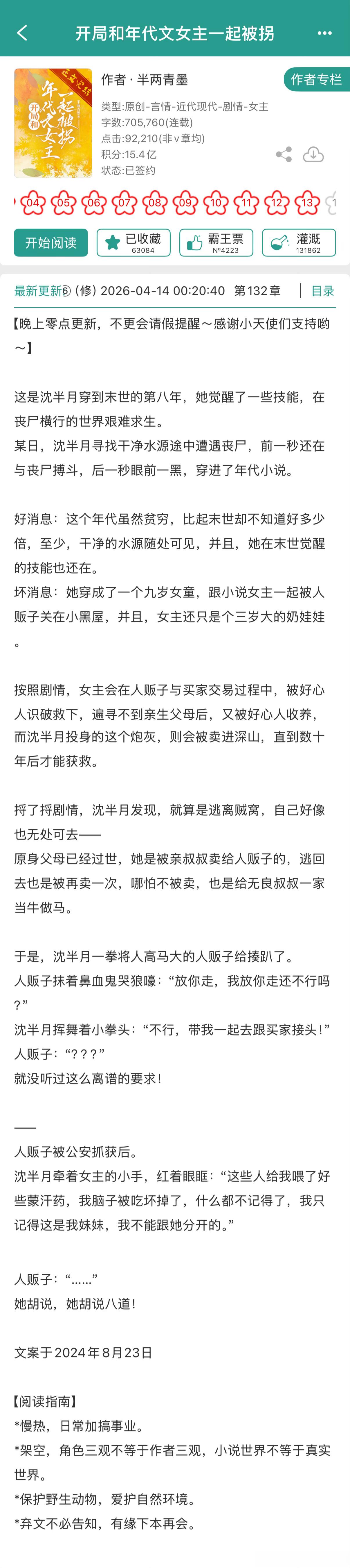 推文 《开局和年代文女主一起被拐》by半两青墨推荐指数：⭐️⭐️⭐️⭐️关键词：