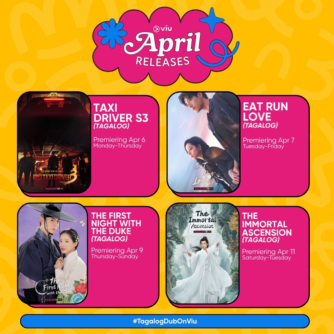 海外VIU平台菲律宾站四月他加禄语（菲律宾语）配音版剧集预告4月7日陈飞宇张婧仪