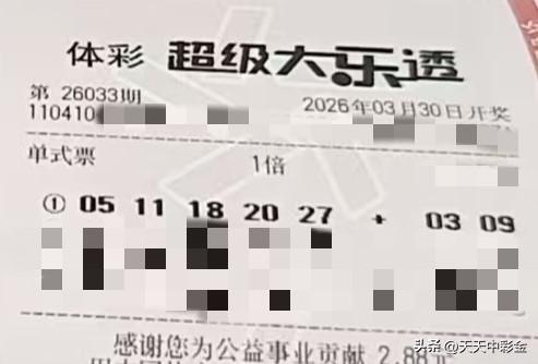 今日随手拍【晒票票】既然目标是地平线，留给世界的只能是背影。分享大乐透第2603