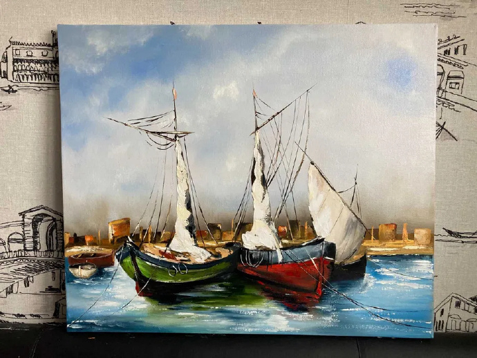 乌克兰油画，艺术家Yanaa.Nosenko，50*60CM，基辅发货。详情请见