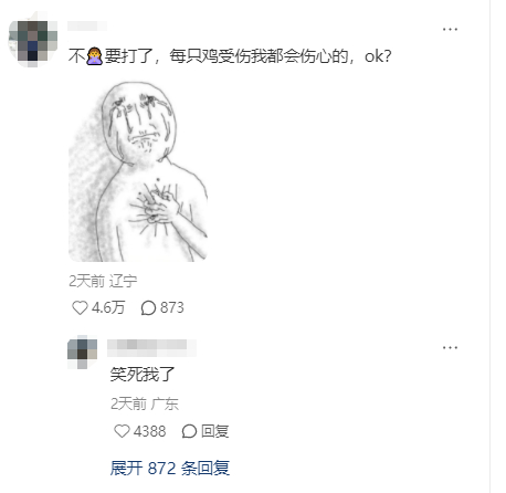 本以为只是个普通的帖子，一看id和ip，王哥在泰国：“大家不要拥鸡，每只鸡受伤我