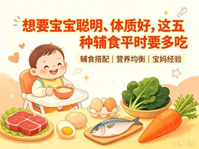 想要宝宝聪明、体质好，这五种辅食平时要多吃