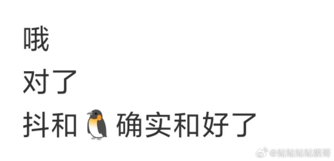 抖和🐧和好了？太棒了 ​​​