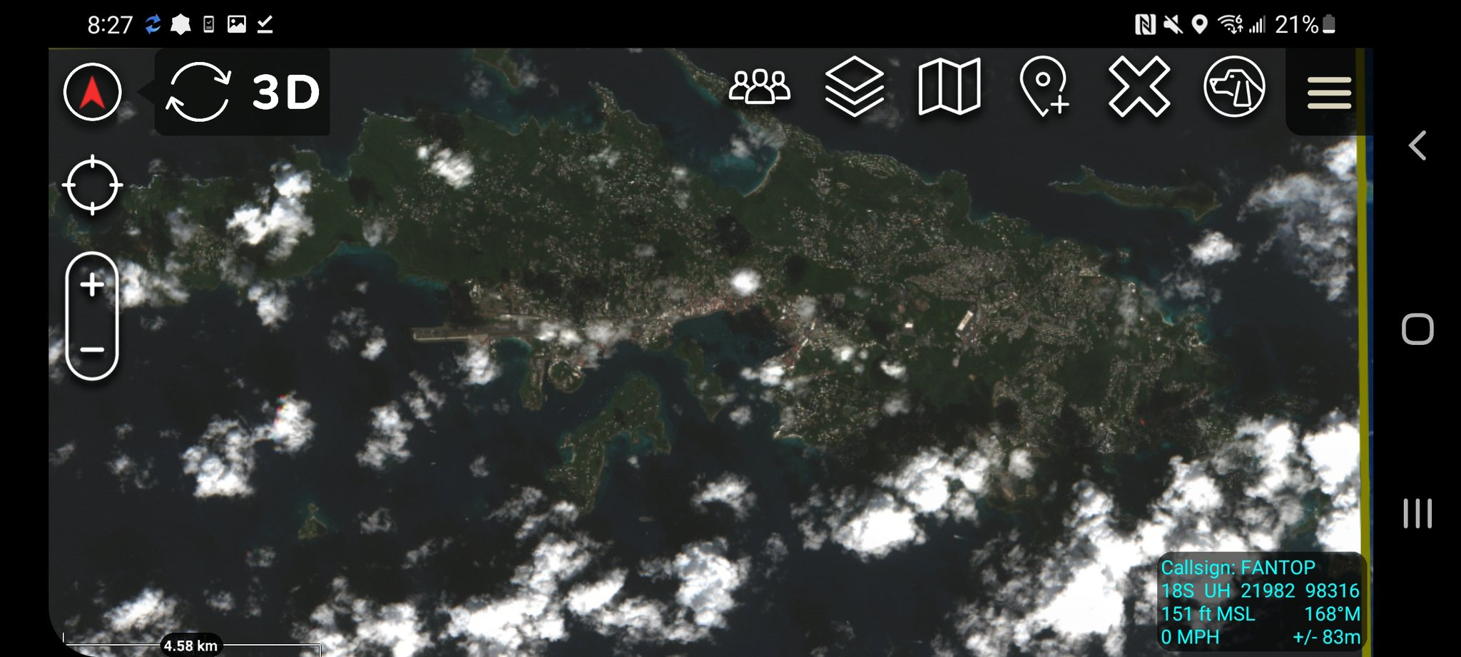 🔻Sentinel 2 和 的空客卫星图都显示委内瑞拉附近的福特号似乎并未进入