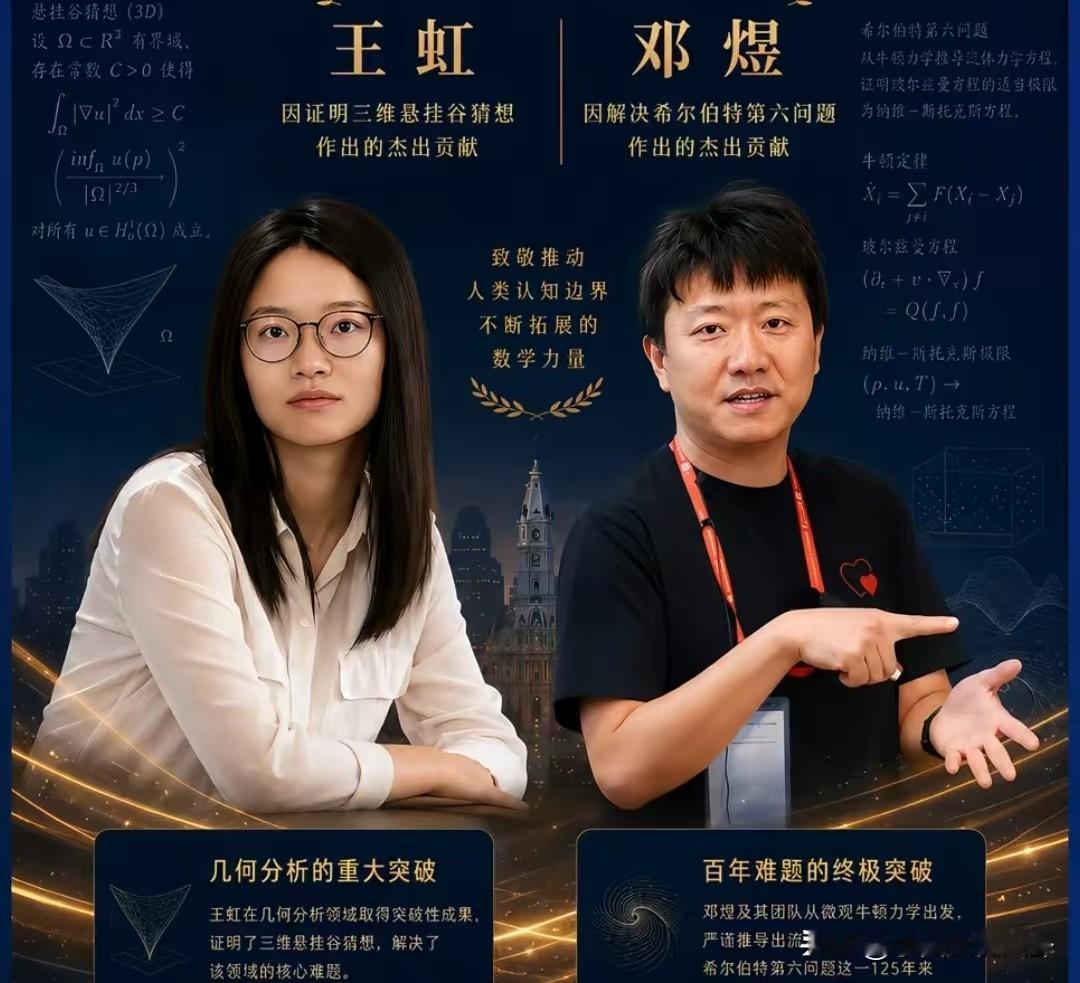 如果王虹和邓煜获得尔菲兹奖
她们将收获3样财富

1、就是奖金，菲尔兹奖获会有1