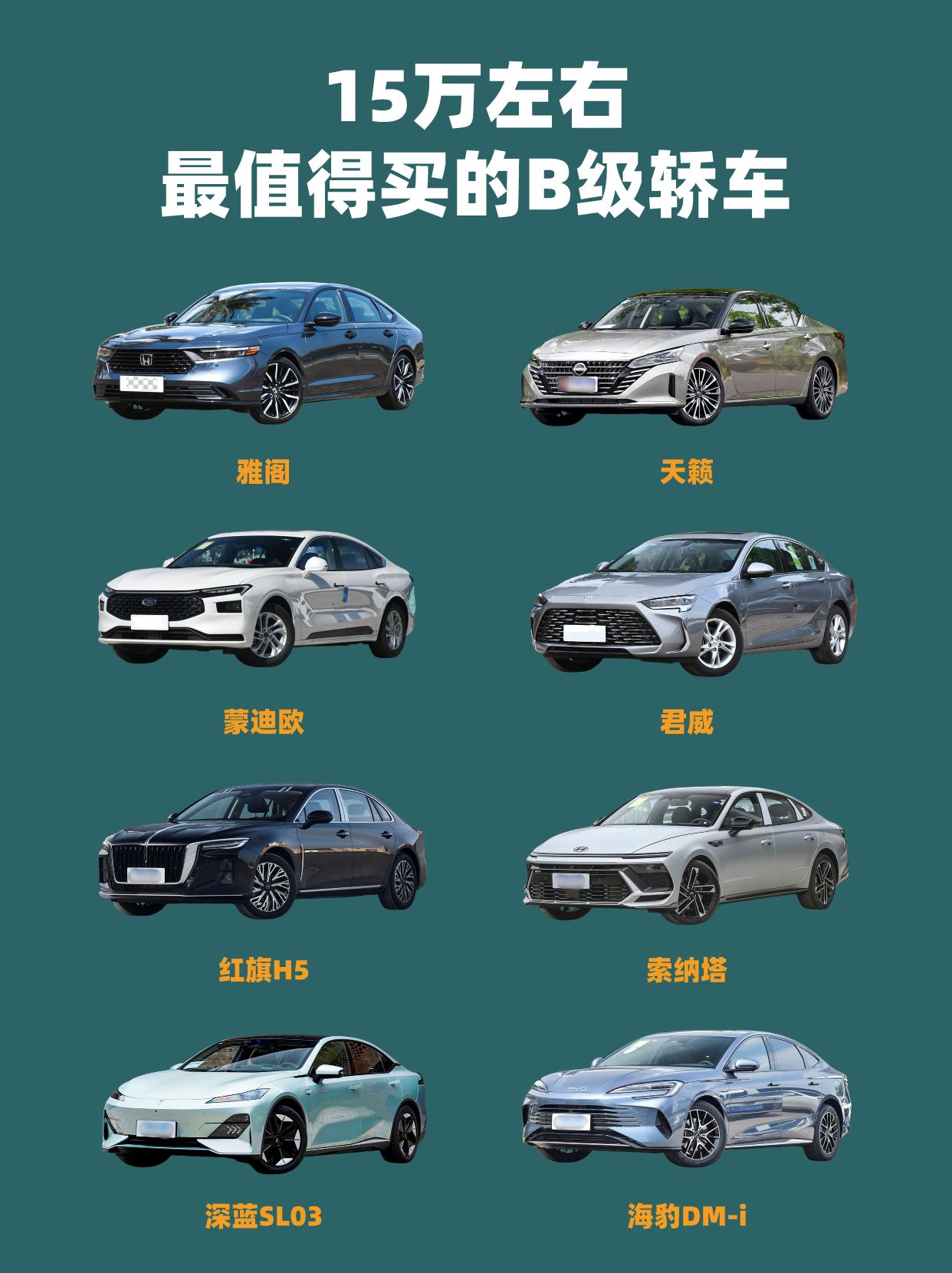 🔥15万左右｜最值得买的B级轿车。雅阁大降价，预算15万不要再看A级车了🙅🏻‍♀️🙅🏻‍♀️🙅🏻‍♀️