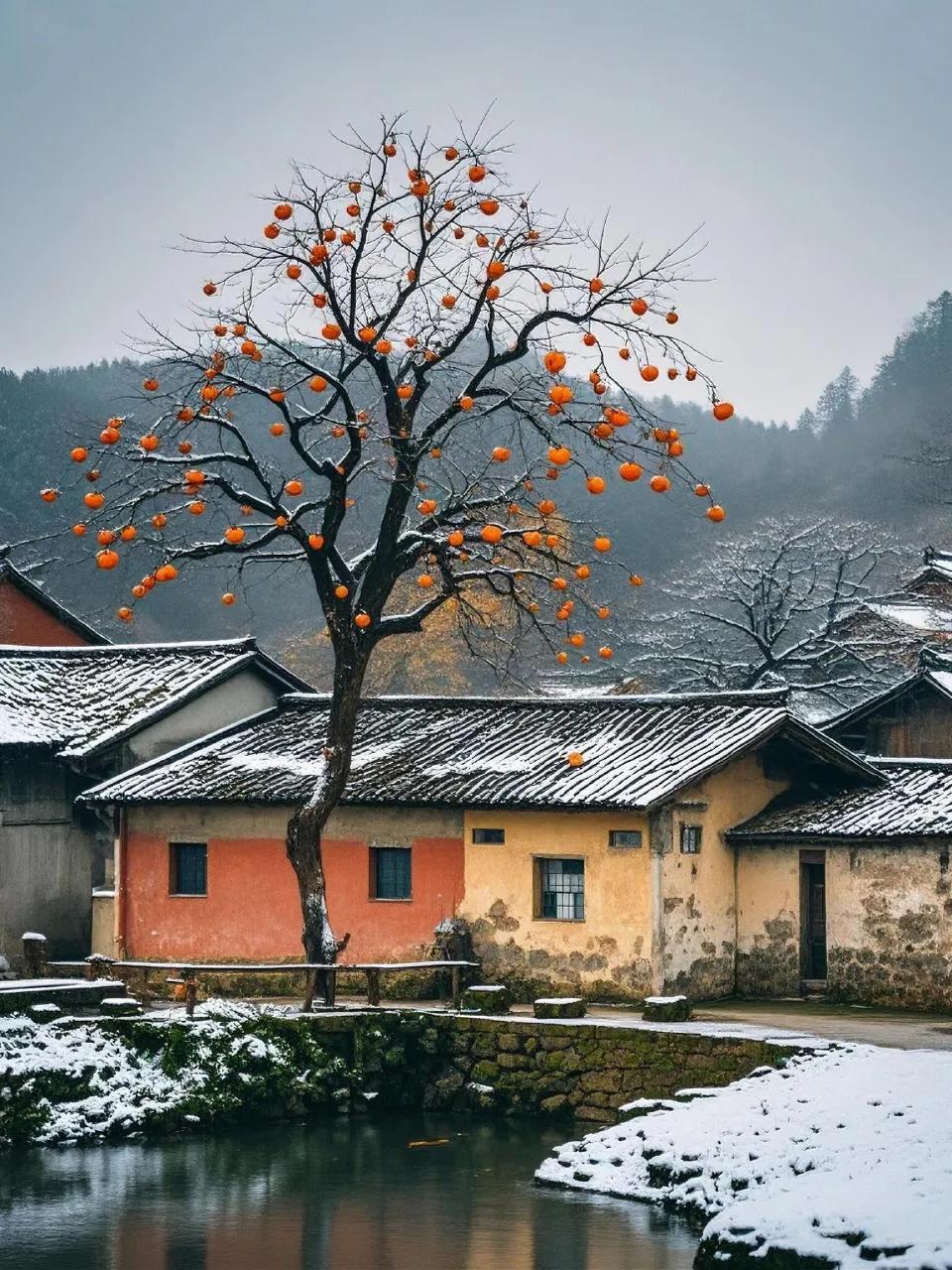 家乡的雪, 如诗如画, 落满了我对冬日的无尽遐想。