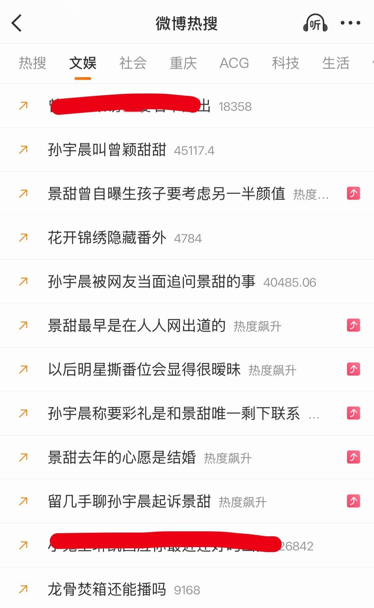 汪峰定律诚不欺我：景甜，没想到有一天文娱榜能占据这么多江山 ​​​