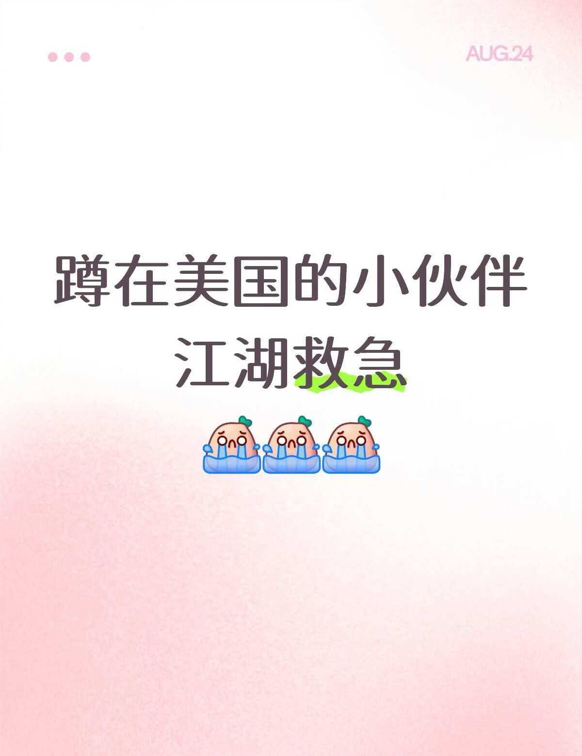 蹲在美国的小伙伴江湖救急
求助万能网友 真的很着急 帮忙