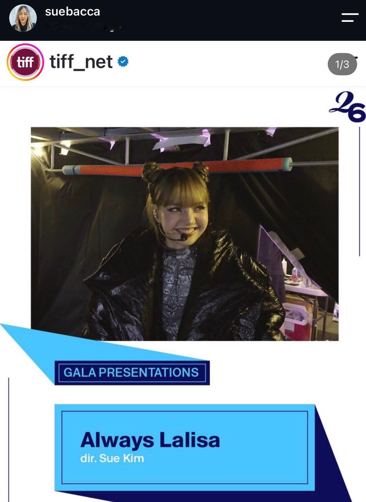 LISA💛LISA亚女一导演 Sue Kim IG 更新LALISA相关图片一