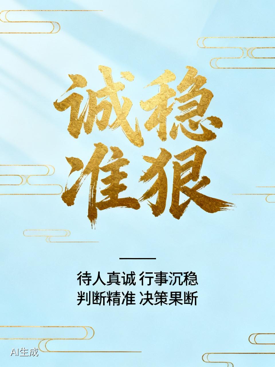 做人当以四字为铭：诚、稳、准、狠。此四字箴言，可谓做人的金科玉律。
先说“诚”，