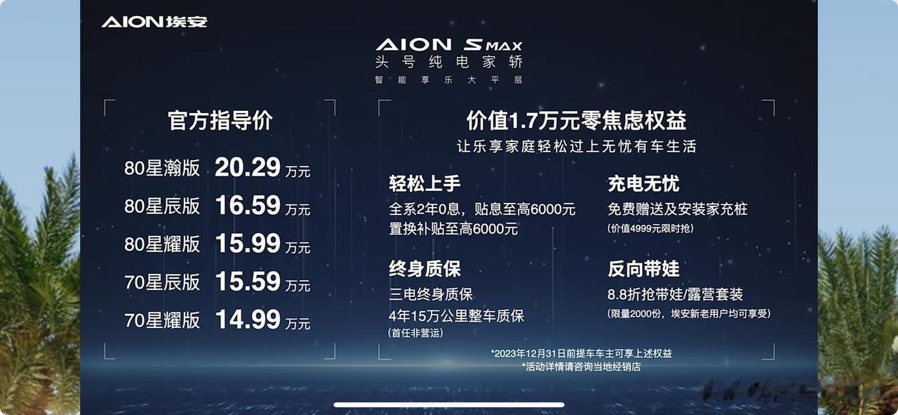14.99万，AION S MAX正式上市

埃安在国内的新能源市场中，虽然话题