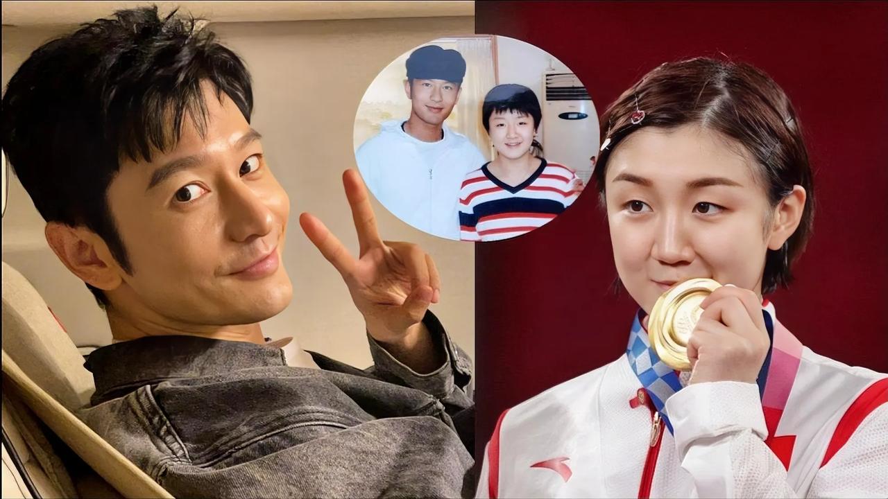 陈梦喜夺奥运会单打冠军🏆，著名演员黄晓明发文送祝福。
原来他们是表兄妹关系。他