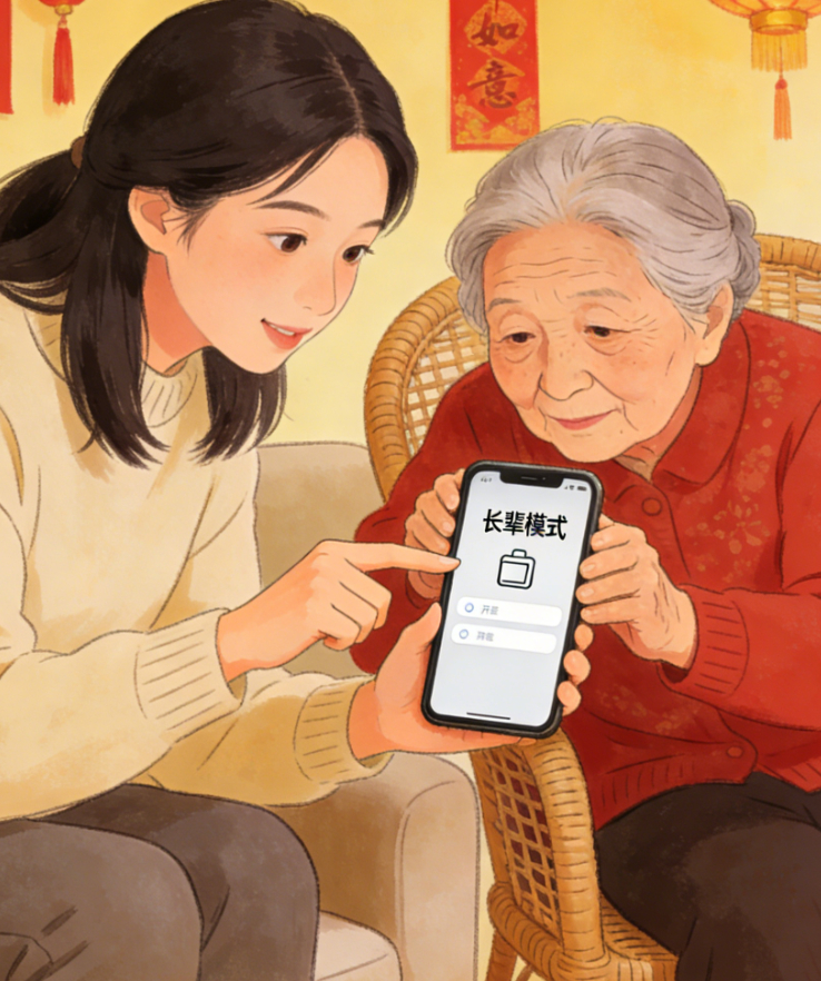 过年教长辈用手机   我觉得今年除了给长辈手机放大字体，主要是关闭自动更新 弹窗