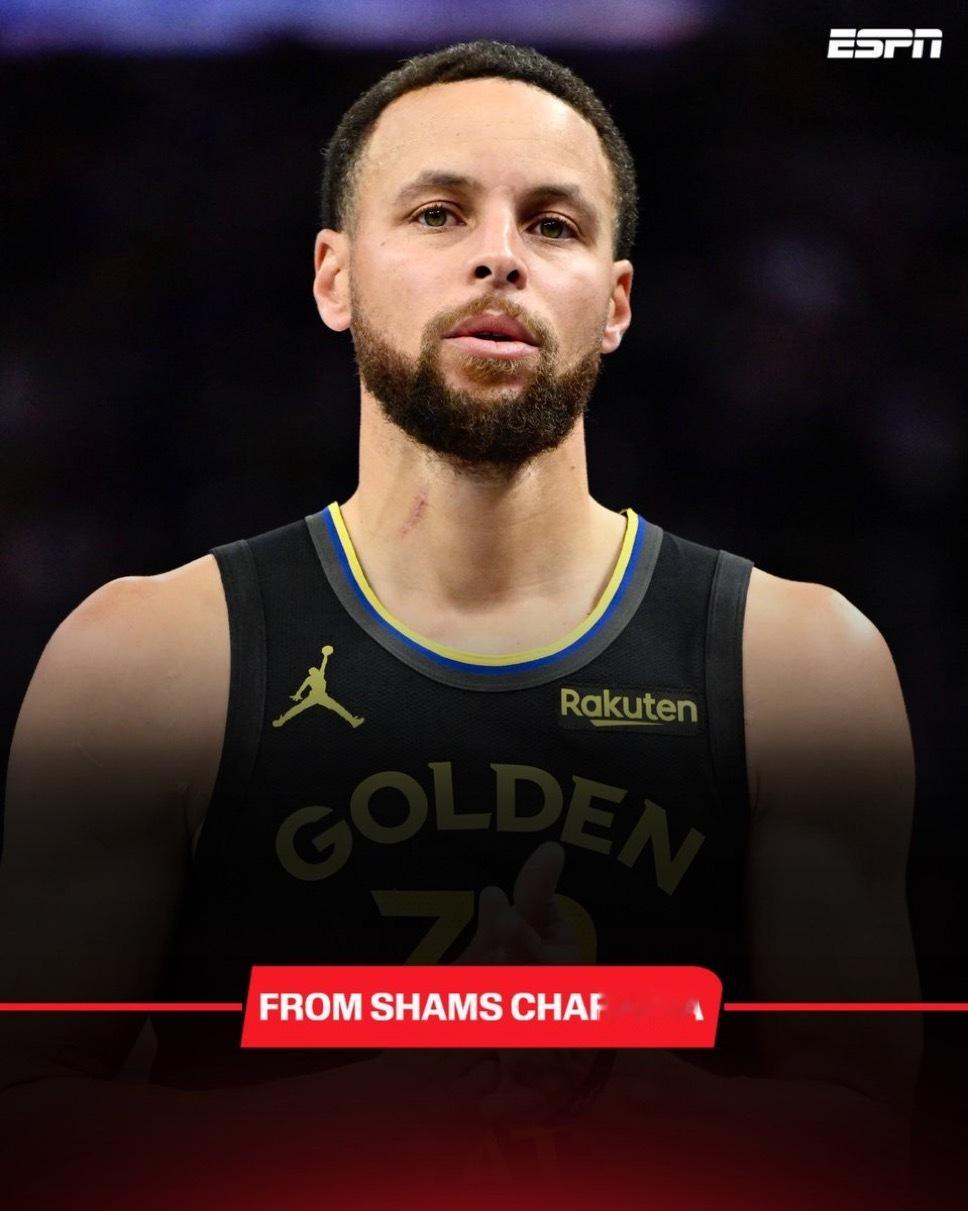 Shams：消息人士透露，库里￼将因股四头肌挫伤缺席约一周或略长时间。 