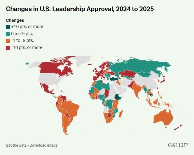 美国民调机构盖洛普公司3日发布的一项全球民意调查结果显示，2025年中国在全球认