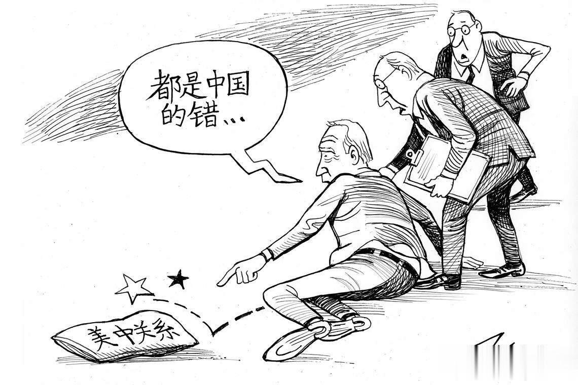 《联合早报》的漫画非常幽默滑稽，但话糙理不糙，形象地刻画了美国对华政策的本质，说