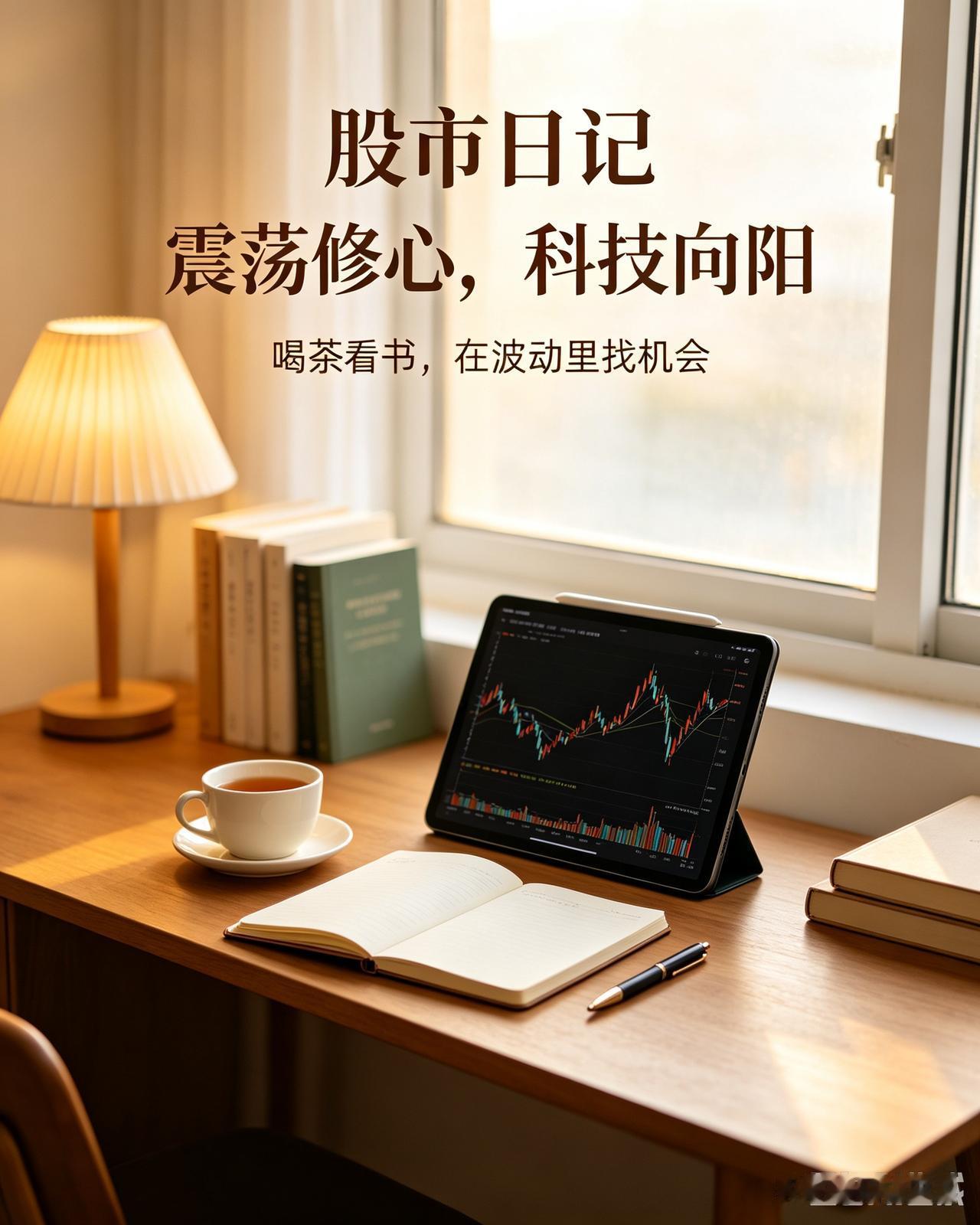 股市日记·第四篇｜震荡修心，科技向阳🌿
 
今日周一，烟火伴行情。
 
昨夜莫
