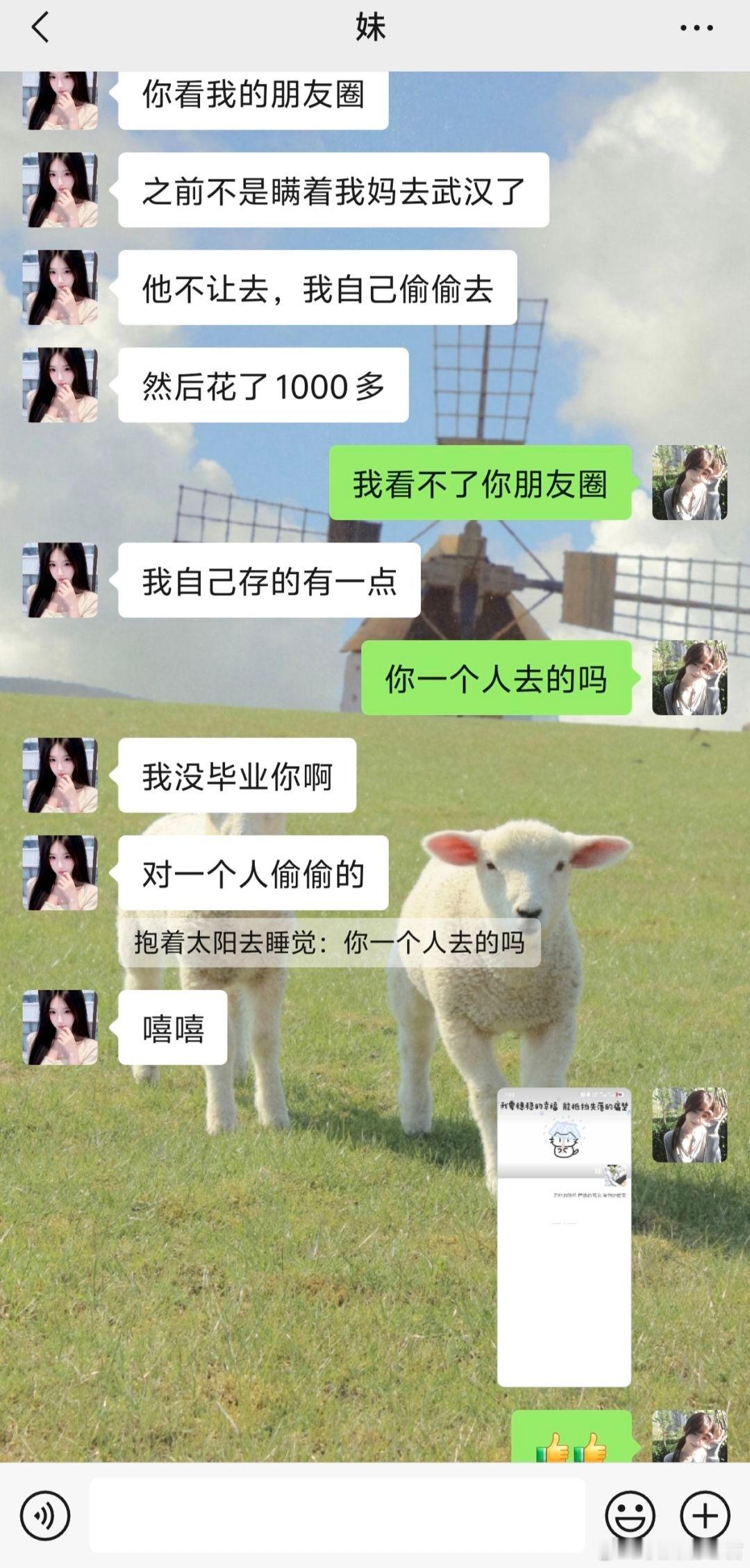 我还以为妹妹不发朋友圈，原来是被毕业了[哆啦A梦害怕] ​​​