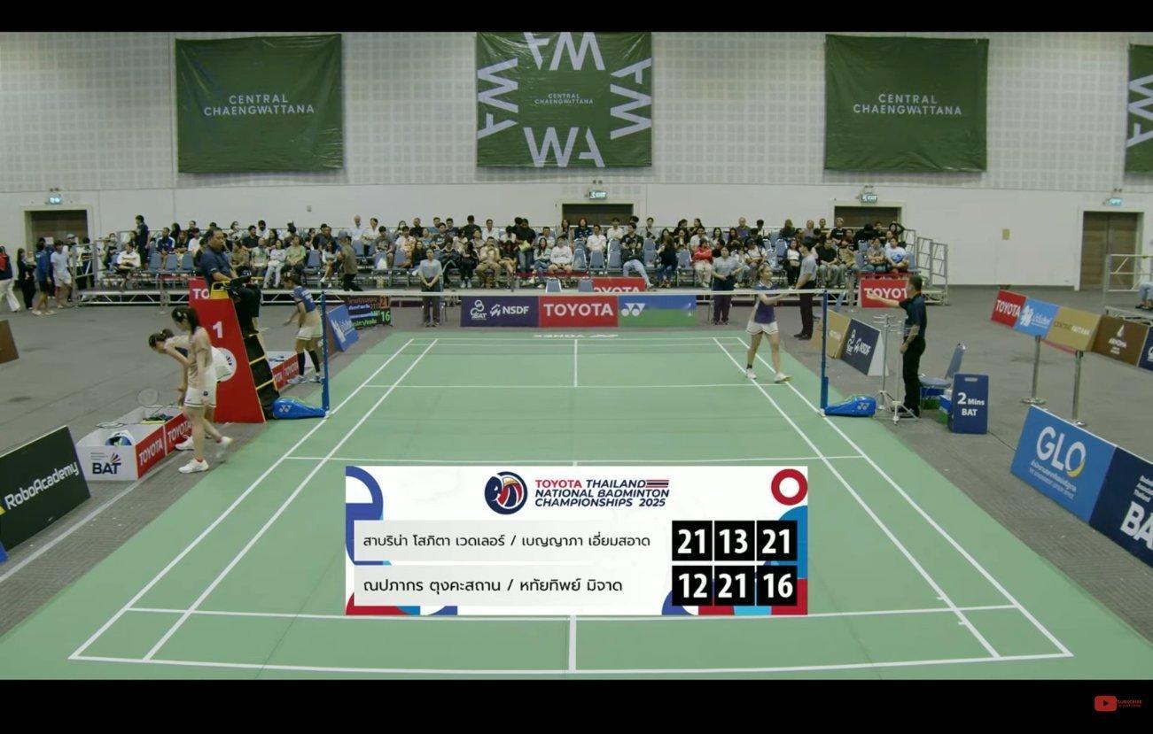 泰国全锦赛女双半决赛纳帕帕卡孔/哈泰蒂普12-21  21-13  16-21本